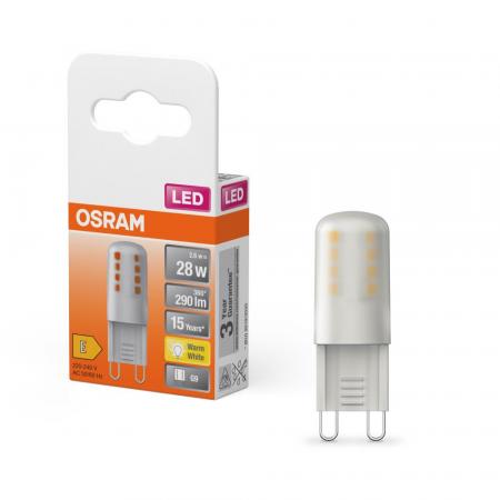 OSRAM LED PIN G9 Stiftsockel Lampe 2,6W wie 28W warmweißes Licht 2700k